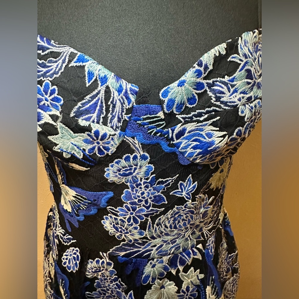 Dress the Population black and blue lace dress size XL - Picture 4 of 6